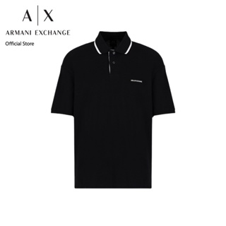 AX Armani Exchange เสื้อโปโลผู้ชาย รุ่น AX 6RZFLK ZJM5Z1200 - สีดำ