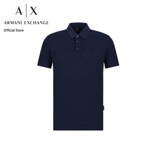 AX Armani Exchange เสื้อโปโลผู้ชาย รุ่น AX 6RZFAA ZJ3YZ15BA - สีกรมท่า