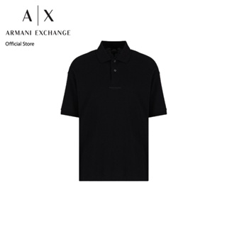 AX Armani Exchange เสื้อโปโลผู้ชาย รุ่น AX 6RZFLE ZJM5Z1200 - สีดำ