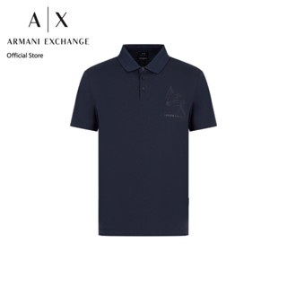 AX Armani Exchange เสื้อโปโลผู้ชาย รุ่น AX 6RZFAL ZJ9TZ1510 - สีกรมท่า