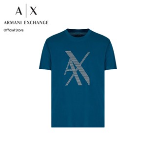 AX Armani Exchange เสื้อยืดผู้ชาย รุ่น AX 6RZTLK ZJ9AZ15CR - สีน้ำเงิน