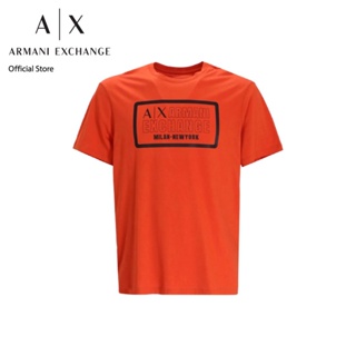 AX Armani Exchange เสื้อยืดผู้ชาย รุ่น AX 6RZTAD ZJA5Z14AW - สีส้ม