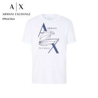 AX Armani Exchange เสื้อยืดผู้ชาย รุ่น AX 6RZTAL ZJ9TZ1100 - สีขาว