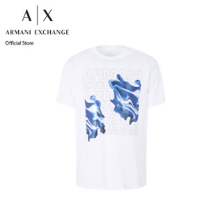 AX Armani Exchange เสื้อยืดผู้ชาย รุ่น AX 6RZTHL ZJ8EZ1100 - สีขาว