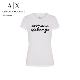 AX Armani Exchange เสื้อยืดผู้หญิง รุ่น AX 6RYT04 YJ16Z1000 - สีขาว