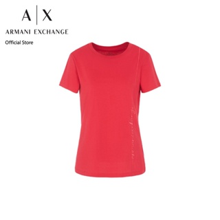 AX Armani Exchange เสื้อยืดผู้หญิง รุ่น AX 6RYT05 YJ3RZ14BB - สีแดง