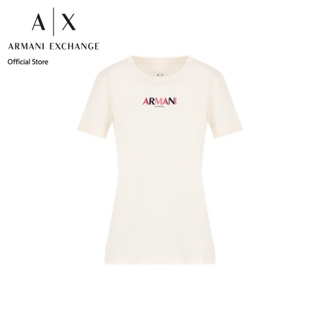 AX Armani Exchange เสื้อยืดผู้หญิง รุ่น AX 6RYTLA YJ3RZ1130 - สีออฟไวท์