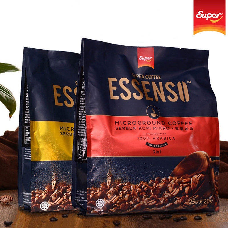 มาเลเซียนำเข้ากาแฟ-essenso-super-super-super-กาแฟผงไมโครบดทันทีสามในหนึ่งเดียว