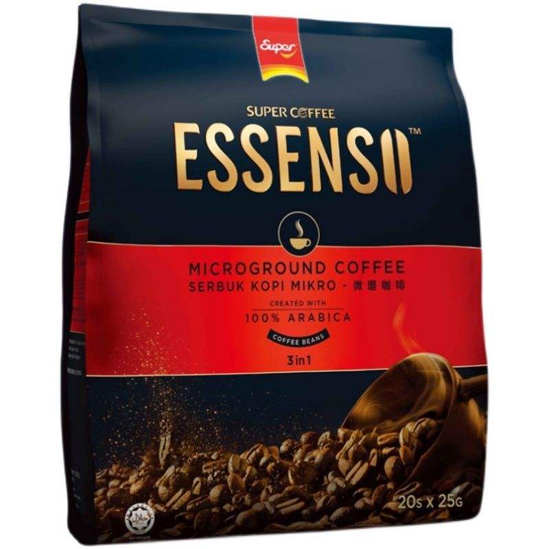 มาเลเซียนำเข้ากาแฟ-essenso-super-super-super-กาแฟผงไมโครบดทันทีสามในหนึ่งเดียว