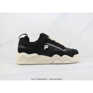 Fila Kick T12M312206Fsb รองเท้าผ้าใบลําลอง ข้อสั้น เข้ากับทุกการแต่งกาย สําหรับผู้ชาย และผู้หญิง