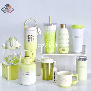 【พร้อมส่ง】Starbucks China 2023 แก้วน้ําสเตนเลส มีฉนวนกันความร้อน มีหลอดดูด หลากสีสัน