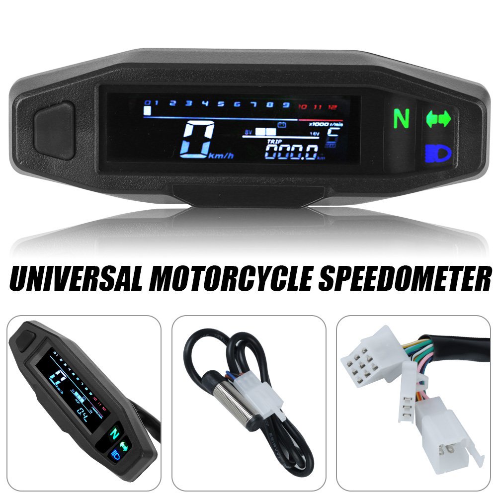 ⚠️Digital Odometer RPM Motorcycle Meter Speedometer Motor Bike