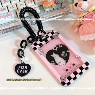 [พร้อมส่ง] เคสใส่บัตร รูปกระต่ายนูน พร้อมจี้ห้อย