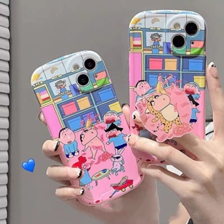 เคสโทรศัพท์มือถือ แบบนิ่ม ลายการ์ตูน พร้อมขาตั้ง สําหรับ Apple Iphone 13pro 12 11 X XR Xsmax 7P 6p