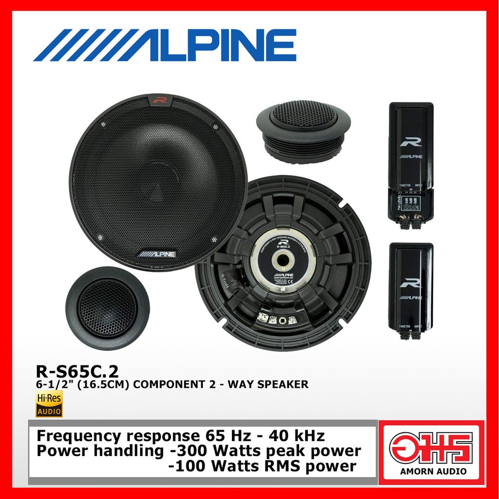 alpine-r-s65c-2-6-1-2-16-5cm-component-2way-speaker-ลำโพงรุ่น-r-ซีรีส์-100-watts-rms-amor