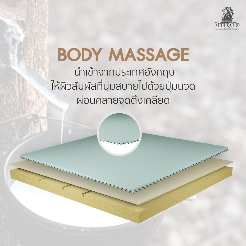 Dunlopillo รุ่น Majesta III ที่นอนยางพาราแท้ 100% ลดอาการปวดหลัง รองรับสรีระได้ดีเยี่ยม