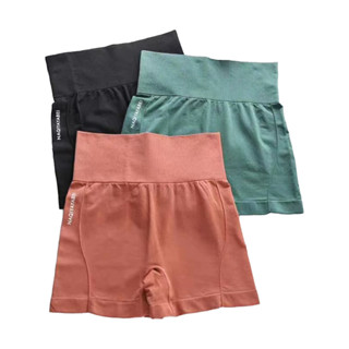 [ซื้อครบ 30.- ลดค่าส่ง 80.-] กางเกงโยคะขาสั้น กางเกงซับในไร้ขอบ Free size สะโพก 26-40CM