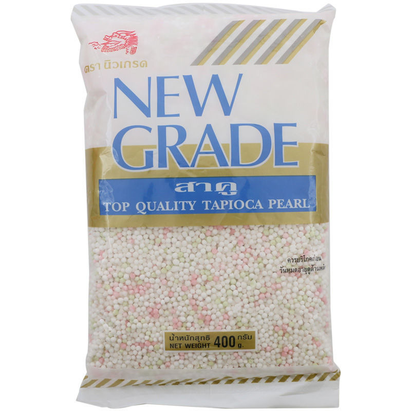 นิวเกรดสาคูรวมมิตรเม็ดเล็ก 400กรัม / New Grade Tapioca Mix 400g. [ของ ...
