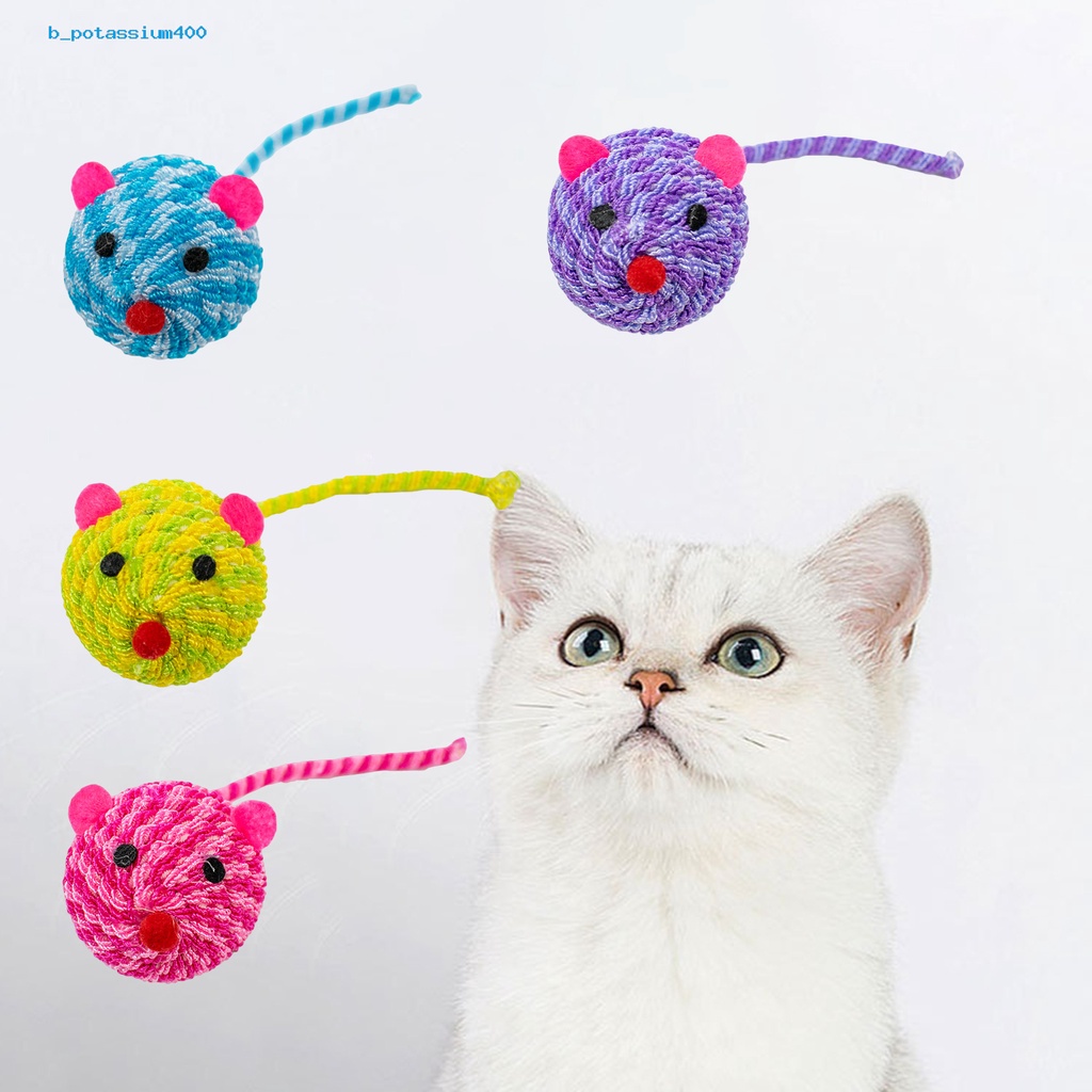 ของเล่นลูกบอล-รูปหนู-แฮนด์เมด-สําหรับสัตว์เลี้ยง-แมว