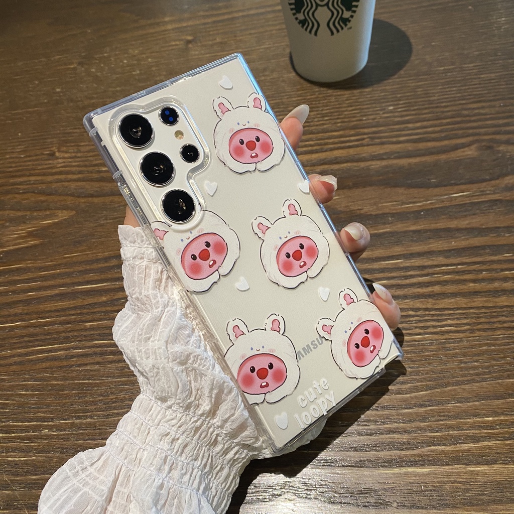 การ์ตูน น่ารัก loopy นูเตรีย เคส Samsung Galaxy S24 Ultra S23FE S23
