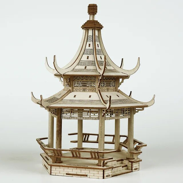 77C Wooden Mortise and Tenon Ancient Architectural Model Diy Manual