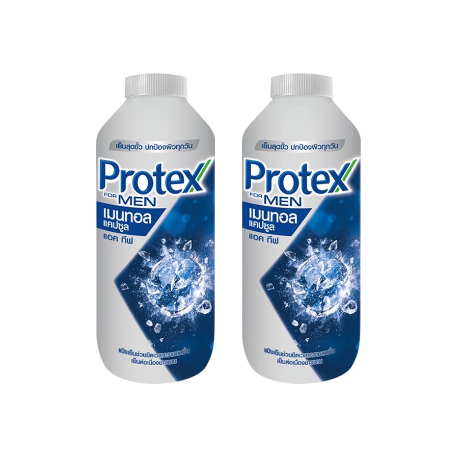 protex-โพรเทคส์-เมนทอล-แคปซูล-แอคทีฟ-280-กรัม-รวม-2-ขวด-แป้งเย็น-protex-menthol-capsules-active-talcum-powder-280g-twin-pack