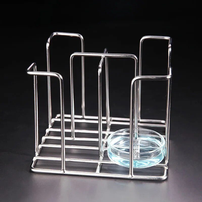 92x 304 Stainless Steel Petri Dish Rack Holder Laboratory Plastic Glass
