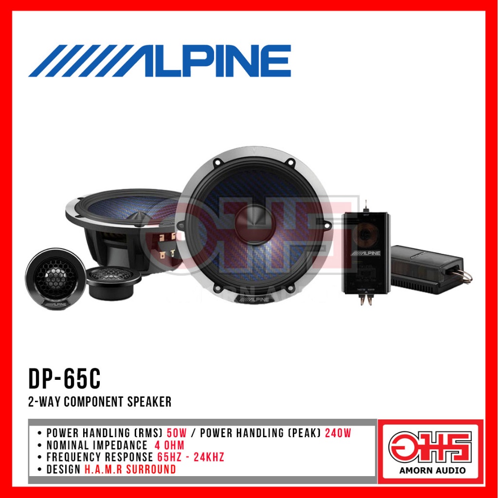 alpine-dp-65c-2-way-speakers-ลำโพงแยกชิ้น-2-ทาง-240-watts-peak-power-50-watts-rms-power-amorn-audio