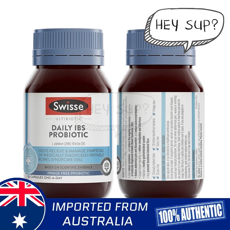 Swisse Ultibiotic Daily IBS Probiotic 30 Capsules (EXP:07 2027 ...