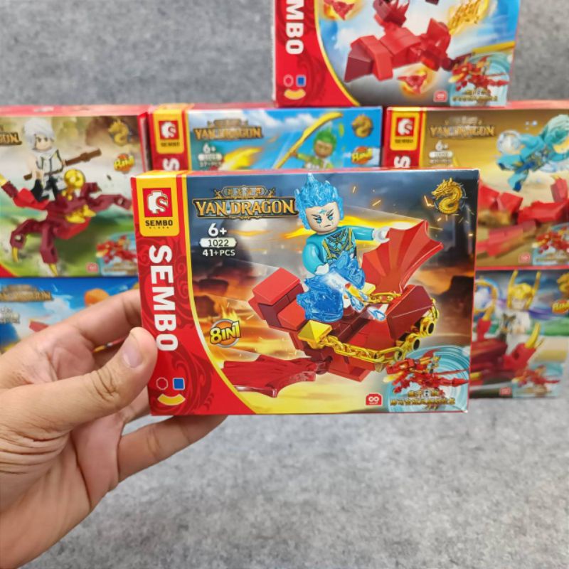 ตัวต่อเลโก้-ninja-go-yan-dragon-1022-10290-รวม-8-กล่อง-8-in-1-นำชิ้นส่วนมาประกอบเป็นมังกรแดงได้-ราคาถูก