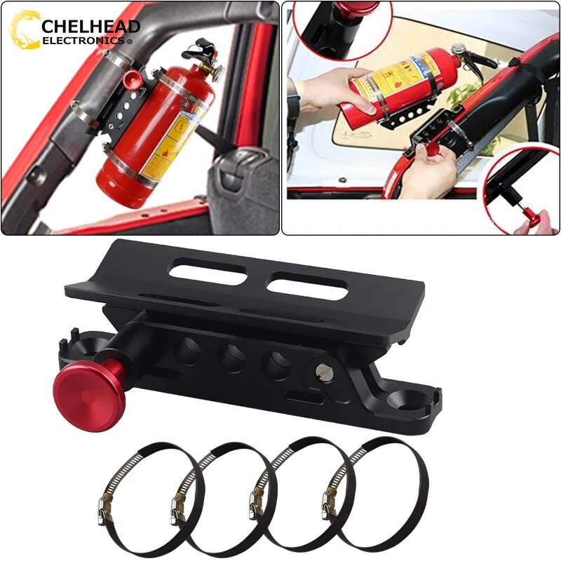 46G Aluminium Car Fire Extinguisher Holder Mount Brackets for Jeep