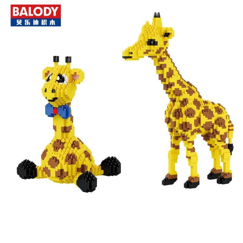 43F Balody Diamond Blocks Animal Building Bricks Giraffe Model Cartoon