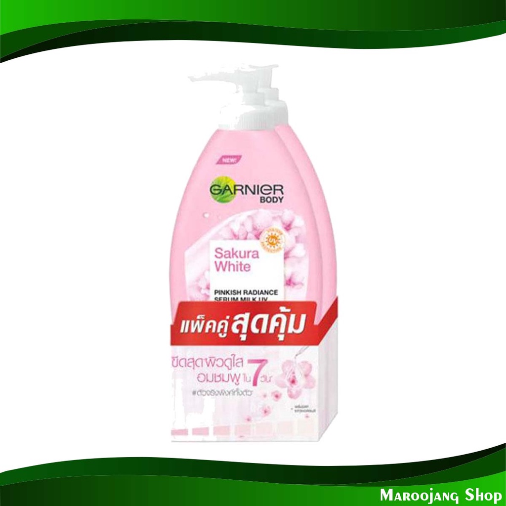 ซากุระ ไวท์ บอดี้ โลชั่น การ์นิเย่ 400 มล (2ขวด) Sakura White Body