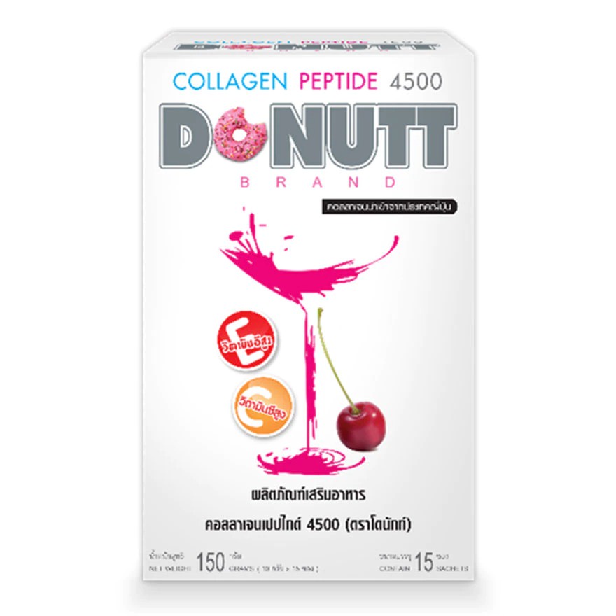 ลดเพิ่ม-8-โดนัท-คอลลาเจน-เปปไทด์-4-500-mg-donut-collagen-peptide-4500mg-15-ซอง-donutt-d-3