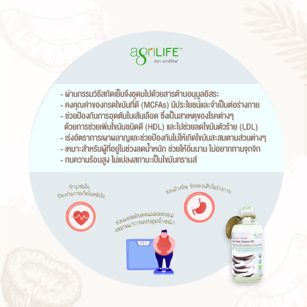 ลดเพิ่ม-8-น้ำมันมะพร้าวสกัดเย็น-agrilife-450ml-225ml-120ml-agrilife-coconut-oil-extra-virgin-น้ำมันมะพร้าว