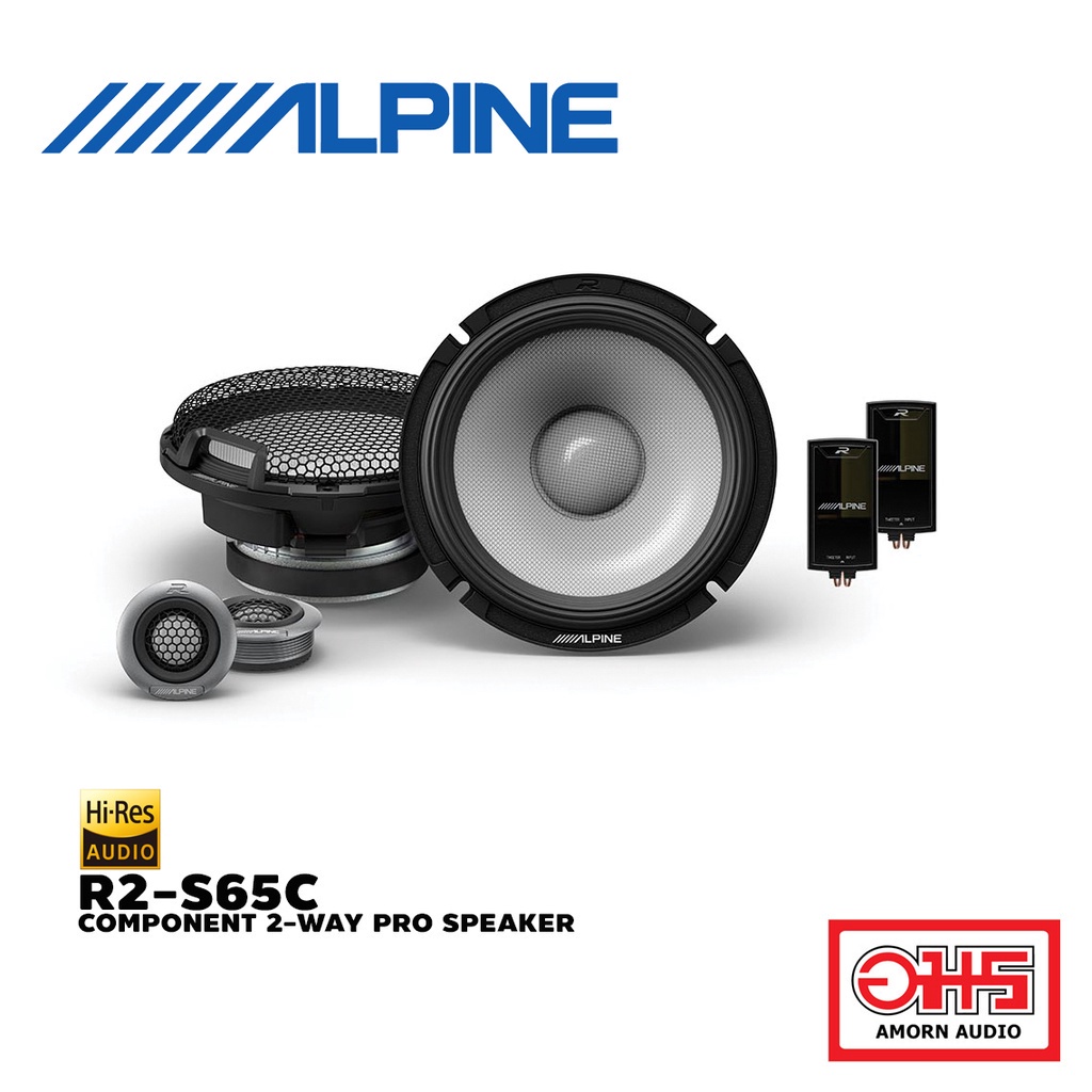 alpine-r2-s65c-component-2-way-pro-speaker-ลำโพงแยกชิ้น-100-watts-rms-power-amornaudio