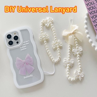 ⚡พร้อมส่งใน1วัน⚡ DIY Universal Lanyard airpods สายคล้องโทรศัพท์มือถือ พวงกุญแจ พวงกุญแจลูกปัด สายห้อยเคสโทรศัพท์