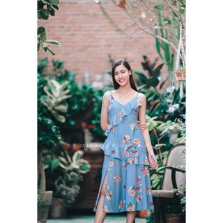 Chic No.9 : ชุดเดรส Dress - Bluesky Dress 👋ปัดซ้ายที่รูปเพื่อดูขนาดสินค้า