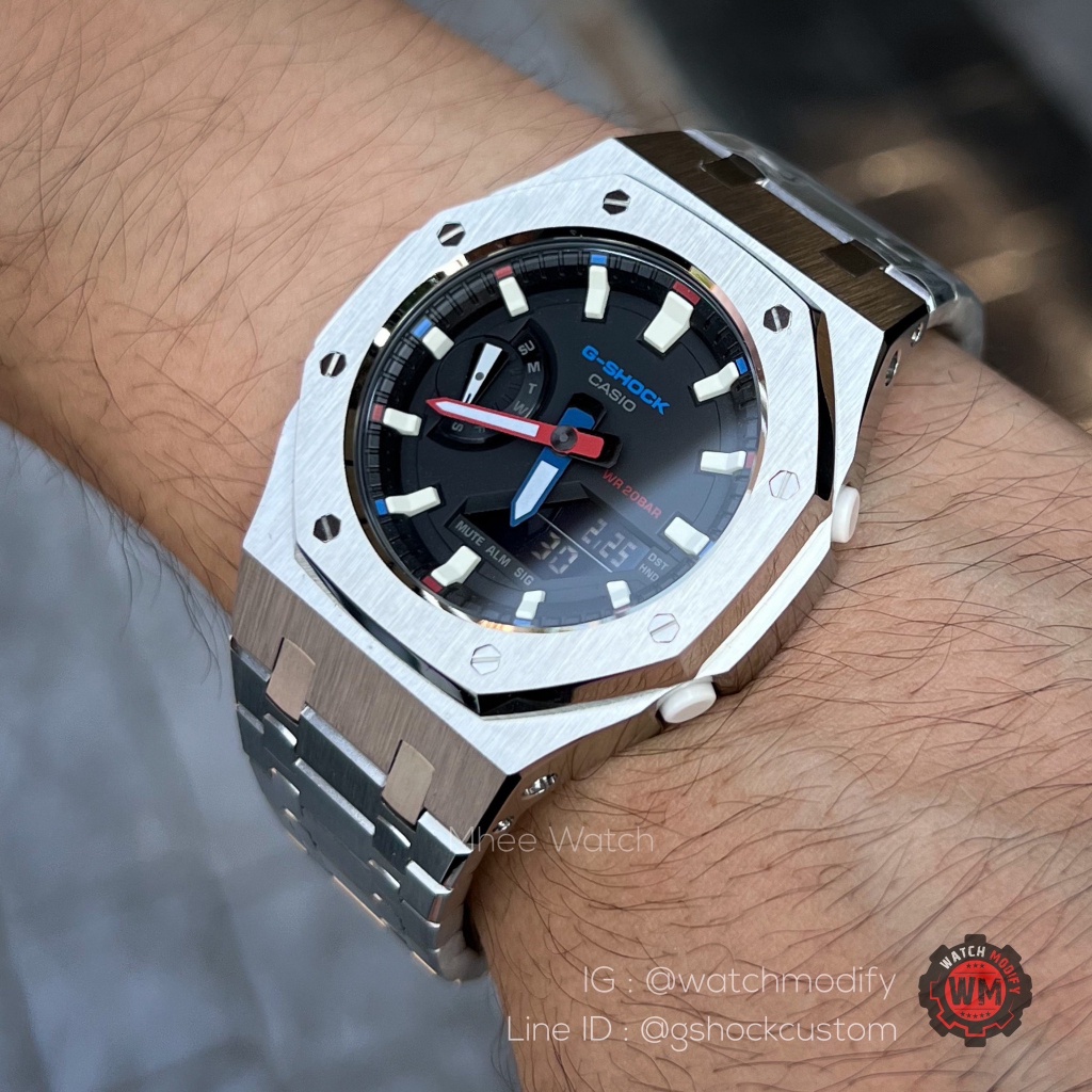 G-Shock Casioak mini Steel 42mm GMA-S2100WT-7A1 customized | Shopee ...