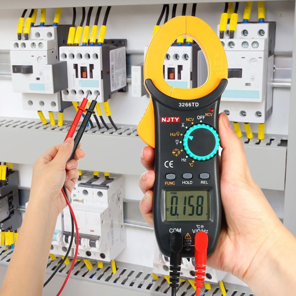 NJTY Digital Clamp Meter 4000 Counts Auto Range Multimeter with NCV ...