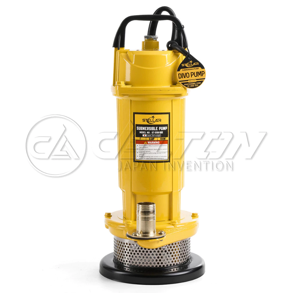 STELLAR ปั๊มจุ่ม ปั๊มน้ำดูดโคลน 0.5HP 450W มอเตอร์ทองแดงแท้ 100% รุ่น Divo Submersible Pump
