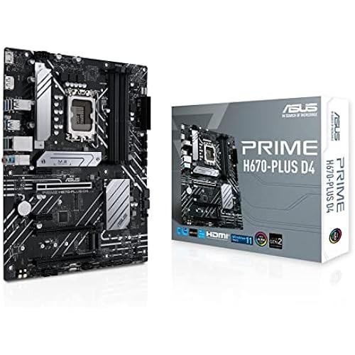 เมนบอร์ดชิปเซ็ต Prime H670-Plus D4 Asus Intel รุ่น 12 Cpu Lga1700 H670 ...