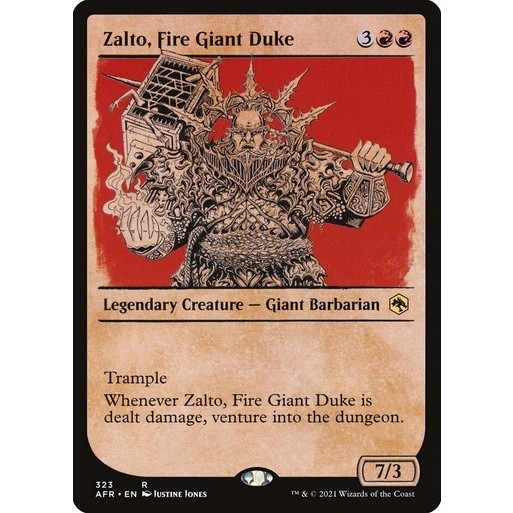 [MTG] Zalto, Fire Giant Duke (Showcase) [AFR] [RED] [RARE] [NORMAL ...
