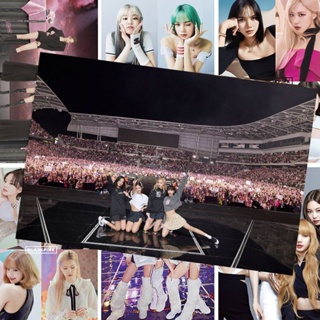 ✠❁✳โปสเตอร์ BLACKPINK 2022 New World Tour Concert บรรยากาศกลุ่มสาวห้องวอลล์เปเปอร์สติ๊กเกอร์ติดผนัง