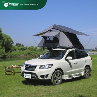 ☍เต้นท์แคมป์ปิ้ง  Plato หลังคารถ soft top พื้นที่ขนาดใหญ่แบบพกพาพับกลางแจ้ง weatherproof รถ suv ทัวร์ขับรถด้วยตนเอง