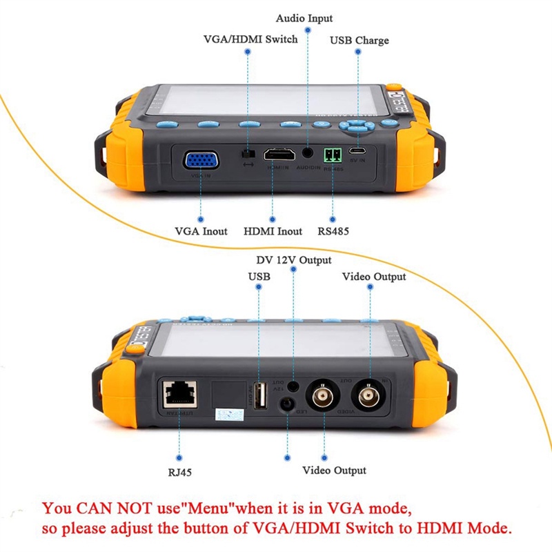 เครื่องทดสอบสัญญาณกล้องวงจรปิด-cctv-hd-tester-กล้อง-analog-4ระบบ-เทสสายแลนได้-ทดสอบกล้องสปีดโดมได้