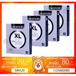 ลดเพิ่ม 8% Okamoto XL ถุงยางอนามัย ไซส์ใหญ่ บางพิเศษ ขนาด 54 มม. บรรจุ 1 กล่อง (2 ชิ้น) [*** 4 boxes ***]