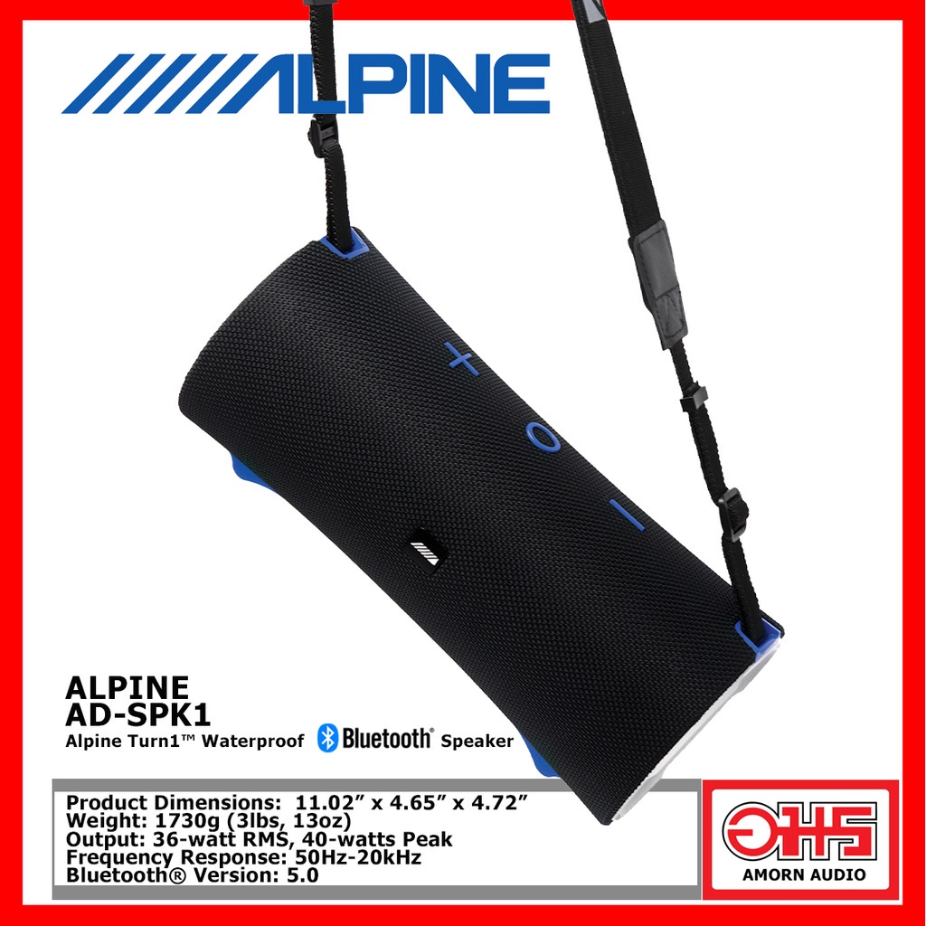 alpine-turn1-ad-spk1-waterproof-bluetooth-speaker-ลำโพง-กันน้ำ-ipx67-amornaudio-อมรออ