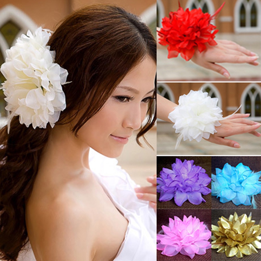 pota-ที่คาดผม-แบบยืดหยุ่น-ลายดอกไม้-สําหรับเจ้าสาว-งานแต่งงาน