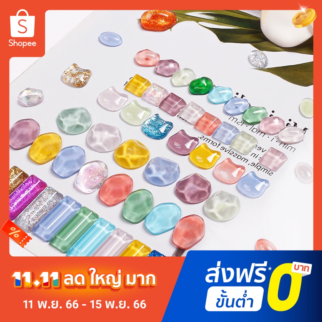 swatch-pota-แผ่นบอร์ดโชว์สีทาเล็บเจล-แบบใส-ทรงไม่สม่ําเสมอ-48-ชิ้น